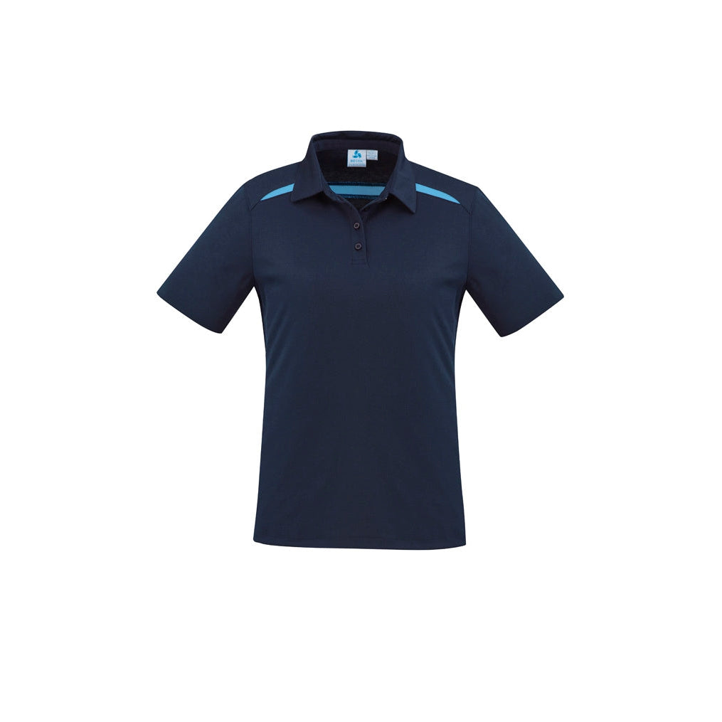 BAL CC (STAFF) P901LS LADIES SONAR POLO - NAVY/SKY
