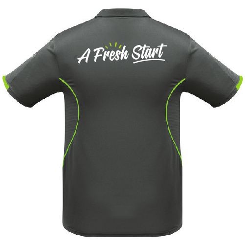 IGA BC P405MS MEN'S RAZOR POLO - GREY/LIME