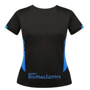 BODY BIO W2211 BLACK/CYAN TASMAN TEE - LADIES