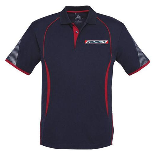 DUNNING'S - P405MS - MEN'S RAZOR POLO - NAVY/RED