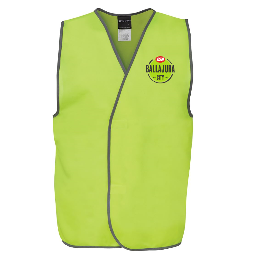 IGA BC 6HVSV HI VIS VEST - LIME