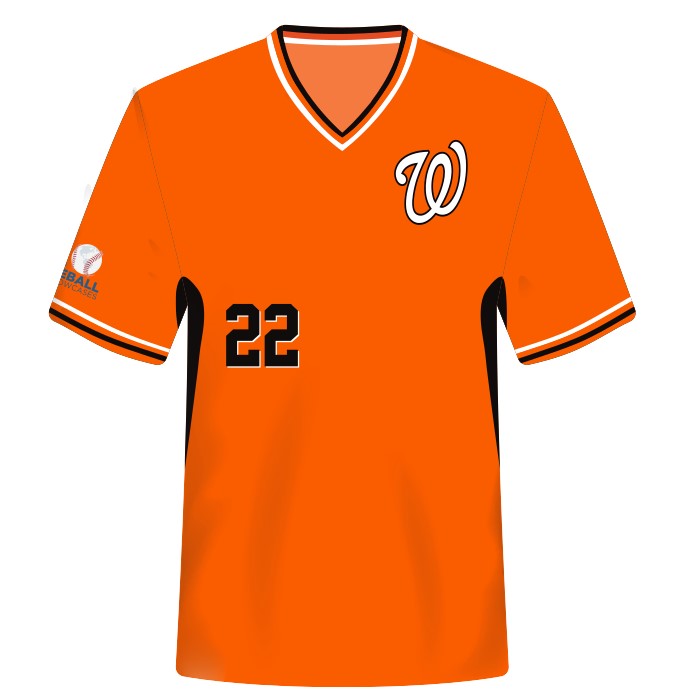 WANNEROO GIANTS JUNIOR V NECK TEE - ORANGE