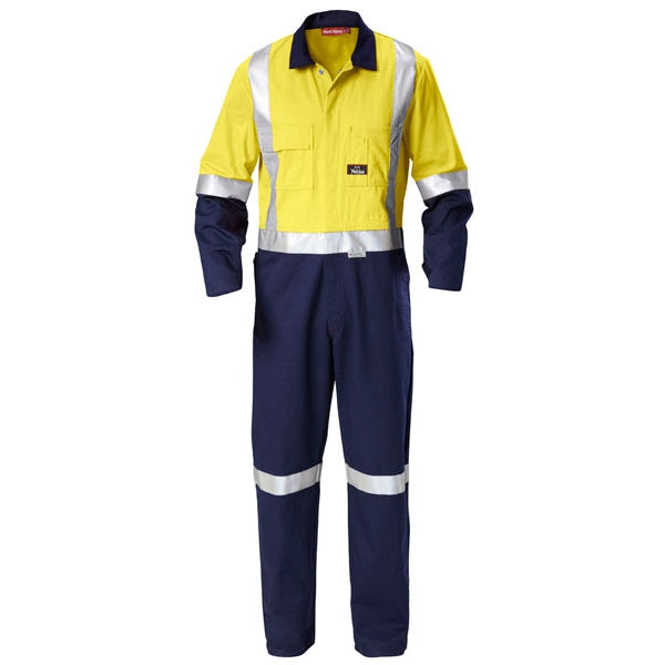 PINNACLE - (MINING) - Y00262 - HIVIS 2 TONE COTTON DRILL COVERALL-3M TAPE - Y/N