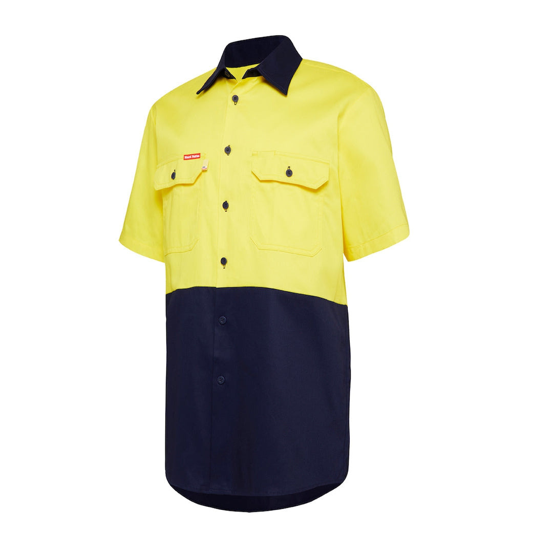S/SL L/WEIGHT 2 TONE COTTON DRILL SHIRT - Y04620