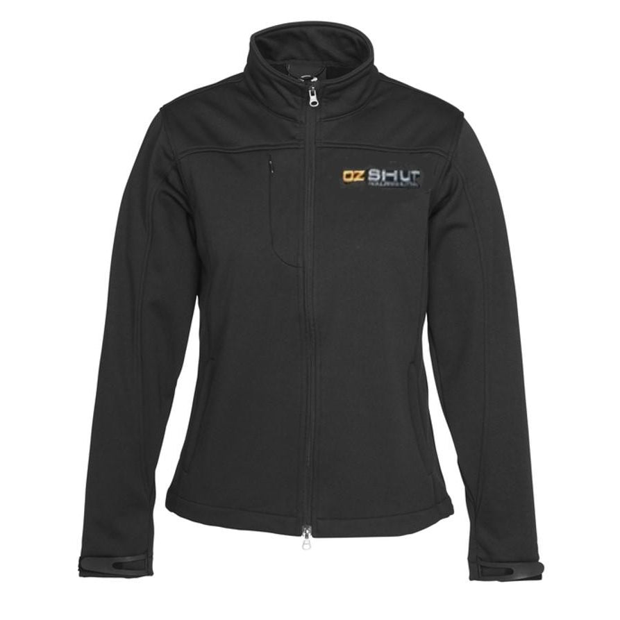 OZ SHUT | J3825 - LADIES SOFTSHELL JKT - BLACK
