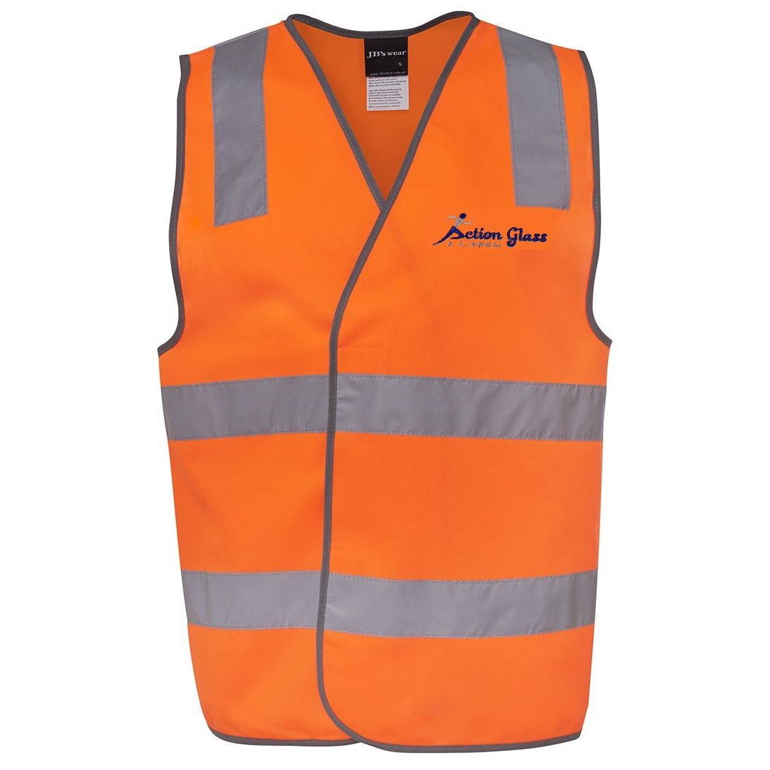 ACTION GLASS - 6DNSV - HI VIS D+N SAFETY VEST - ORANGE