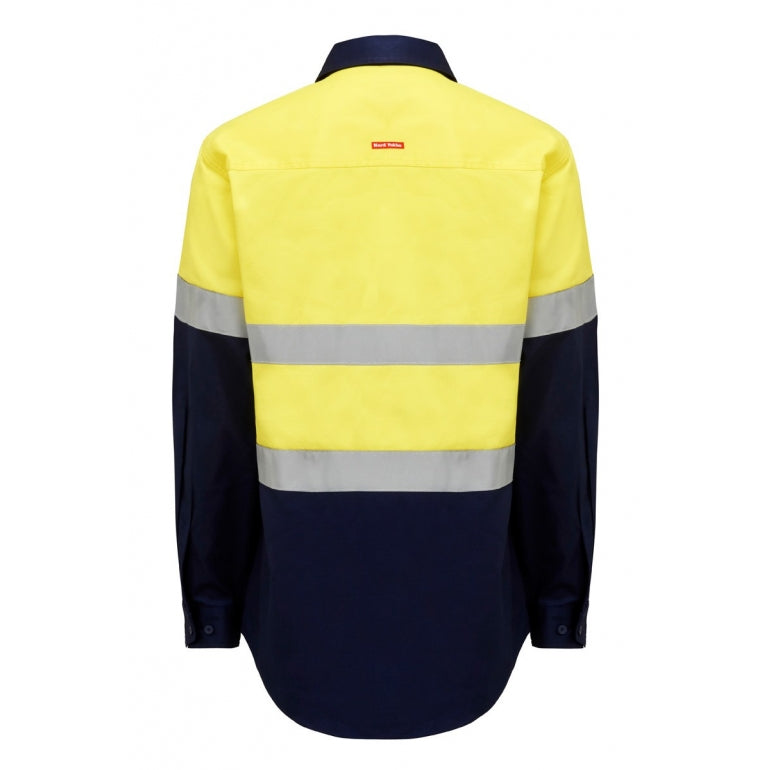 PROTECTION 1 SECURITY - LS HV SHIRT W/TAPE - YELLOW/NAVY