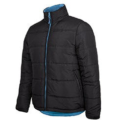 OES - 3ACJ - PUFFER CONTRAST JACKET - BLACK/AQUA