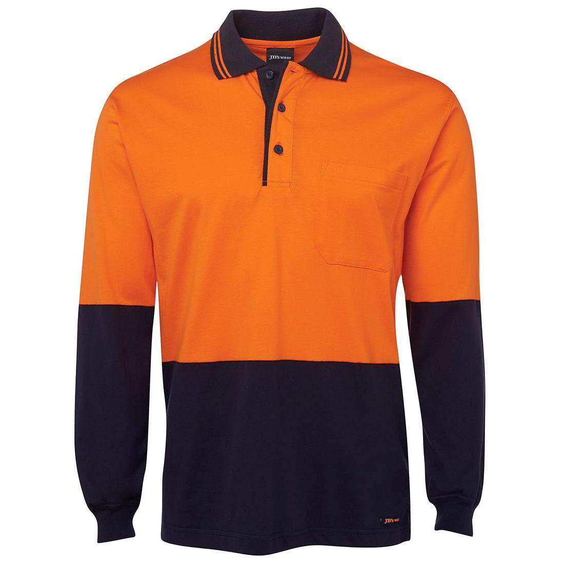 HI VIS L/S ARM COTTON POLO - 6CPHL