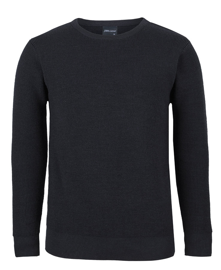 OZ SHUT | 6JCC - CHUNKY CREW NECK JUMPER - BLACK
