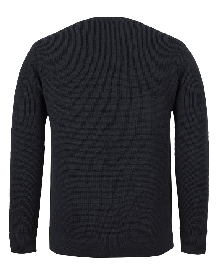 OZ SHUT | 6JCC - CHUNKY CREW NECK JUMPER - BLACK