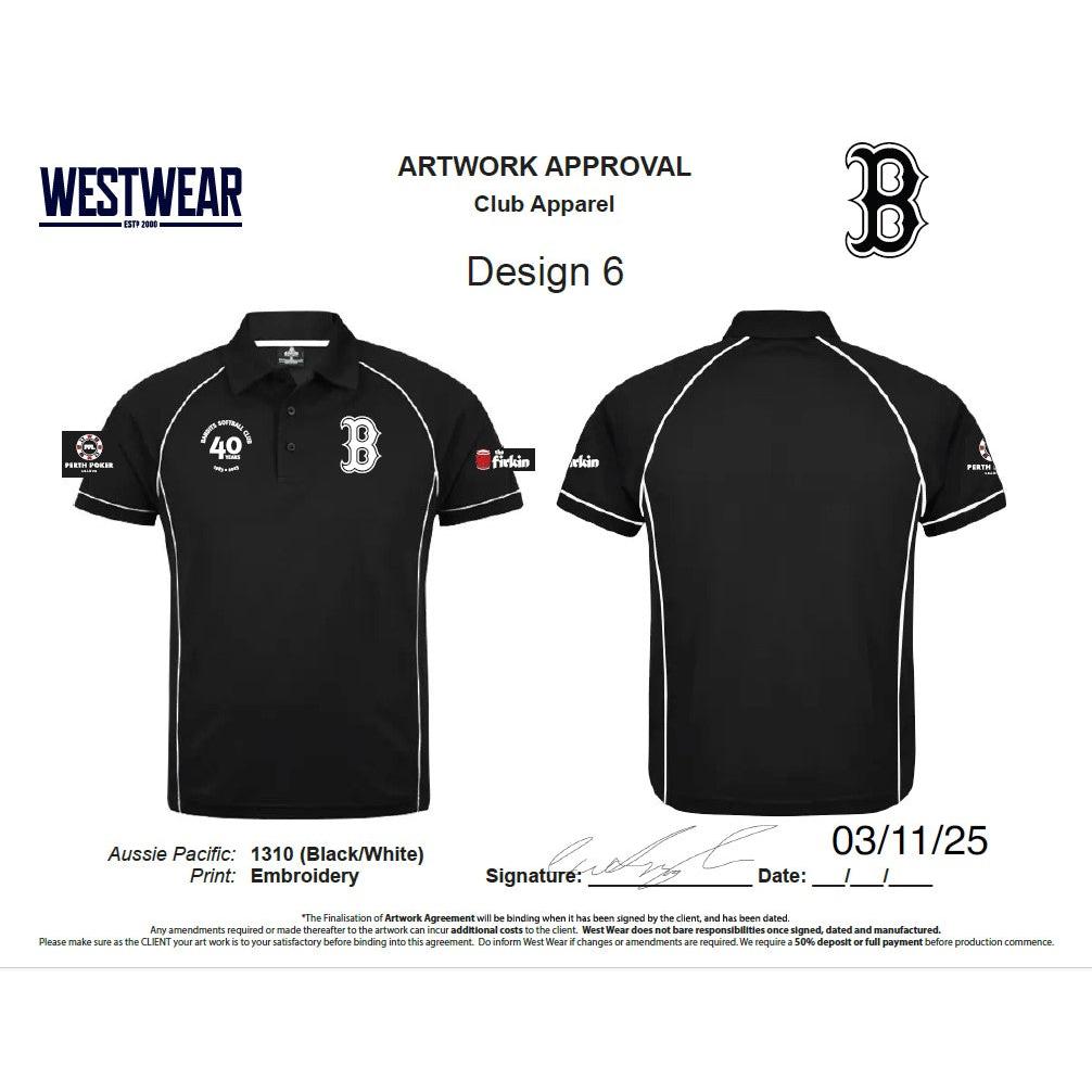 BALGA BANDITS - 1310 - ENDEAVOUR POLO - BLACK/WHITE_D6