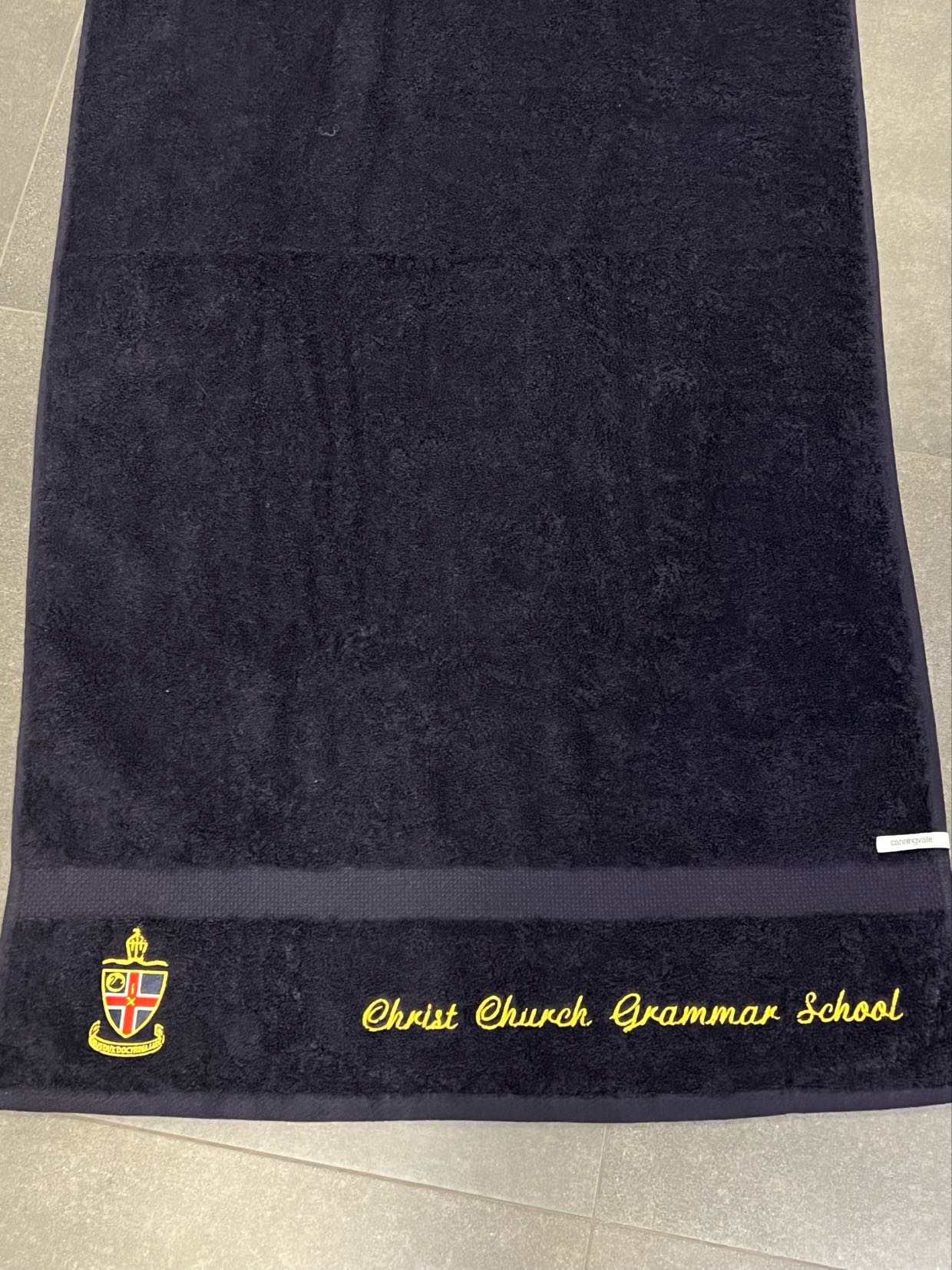 CHRIST CHURCH GRAMMAR SCHOOL - TOWEL WITH LOGO ONLY