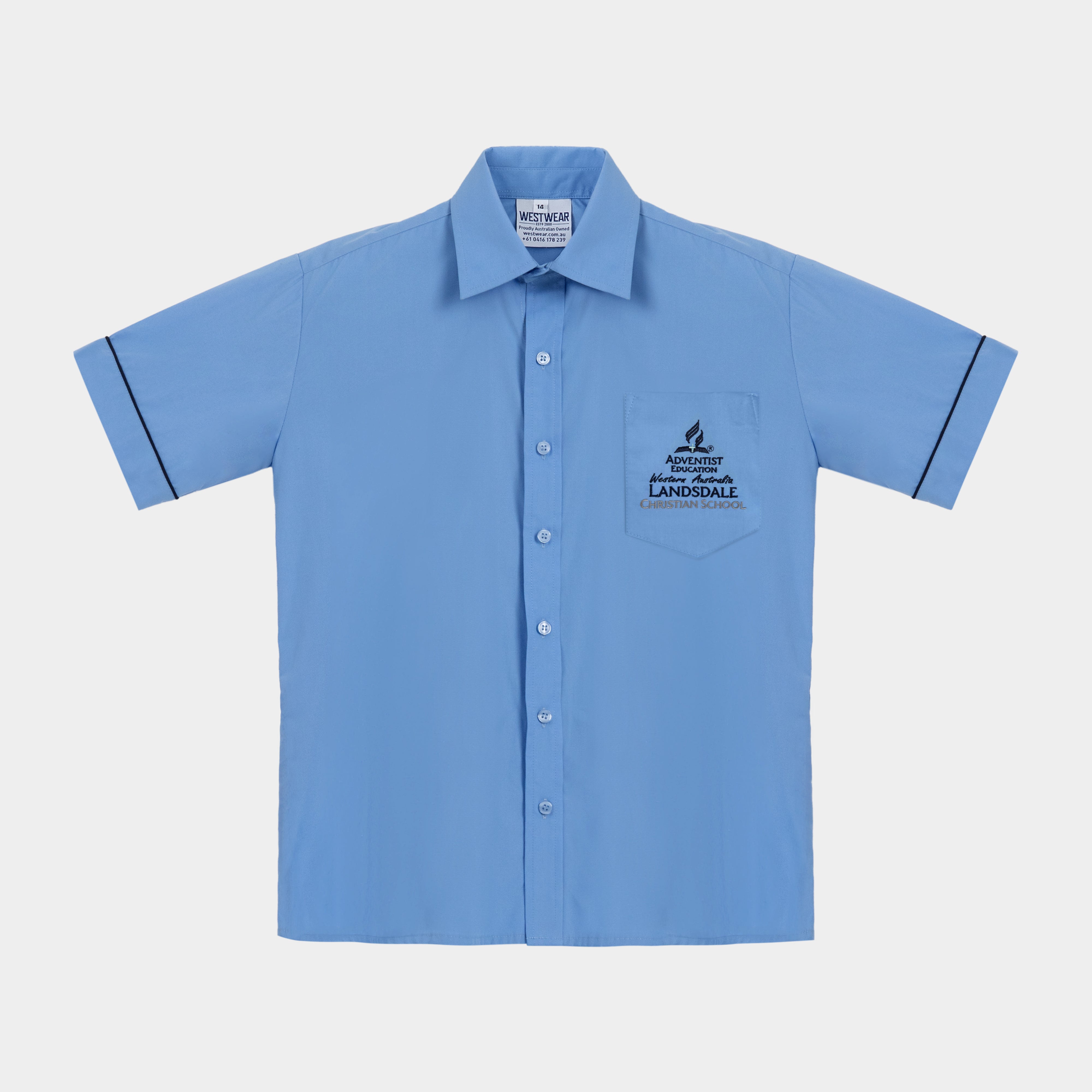 LANDSDALE -  PRIMARY SCHOOL - BOY'S BLUE SHIRT