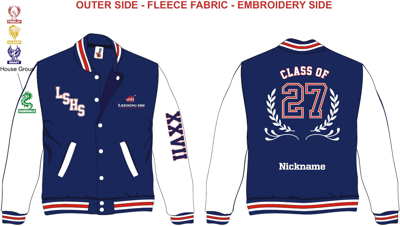 LEEMING SHS - LEAVERS JACKET - 2027 - ROUND 1