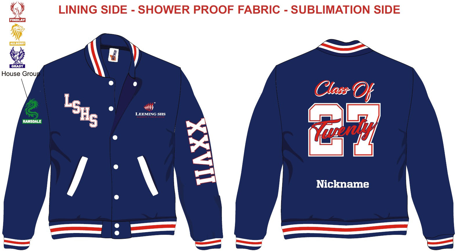 LEEMING SHS - LEAVERS JACKET - 2027 - ROUND 1