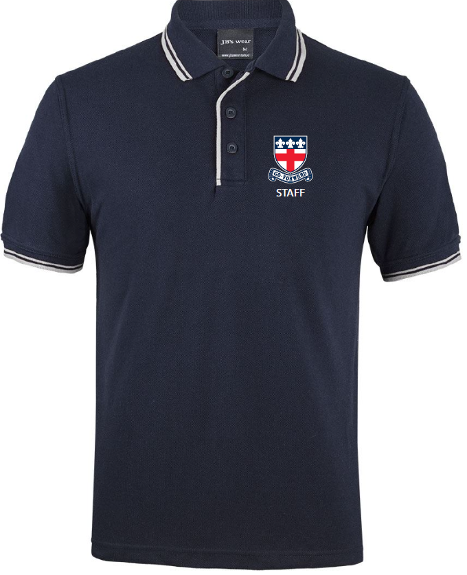 GUILDFORD GRAMMAR SCHOOL - STAFF MAINTENANCE POLO - 2CP - NAVY/WHITE - S/SL