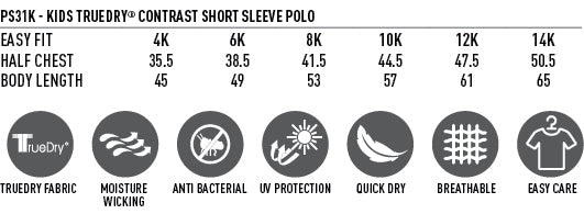 SHOOTER NETBALL CLUB- PS31 - KIDS POLO - ROYAL/GOLD