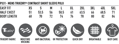 SHOOTER NETBALL CLUB- PS31 - MEN POLO - ROYAL/GOLD