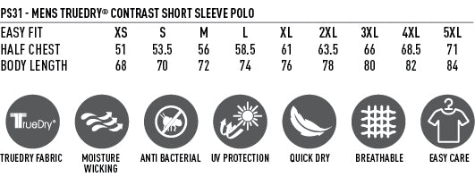 SHOOTER NETBALL CLUB- PS31 - MEN POLO - ROYAL/GOLD
