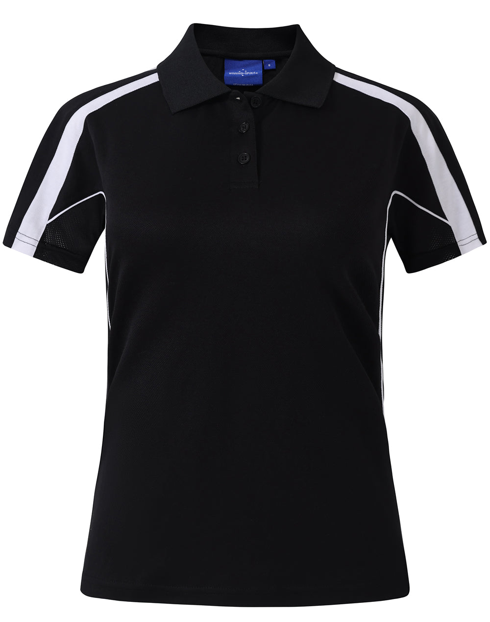 VESUVIO P - PS54 - LADIES LEGEND POLO - BLACK/WHITE