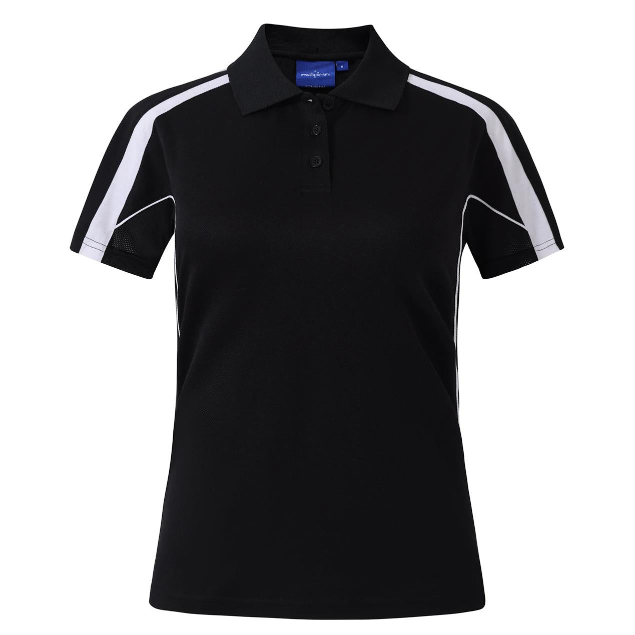 VESUVIO P - PS54 - LADIES LEGEND POLO - BLACK/WHITE