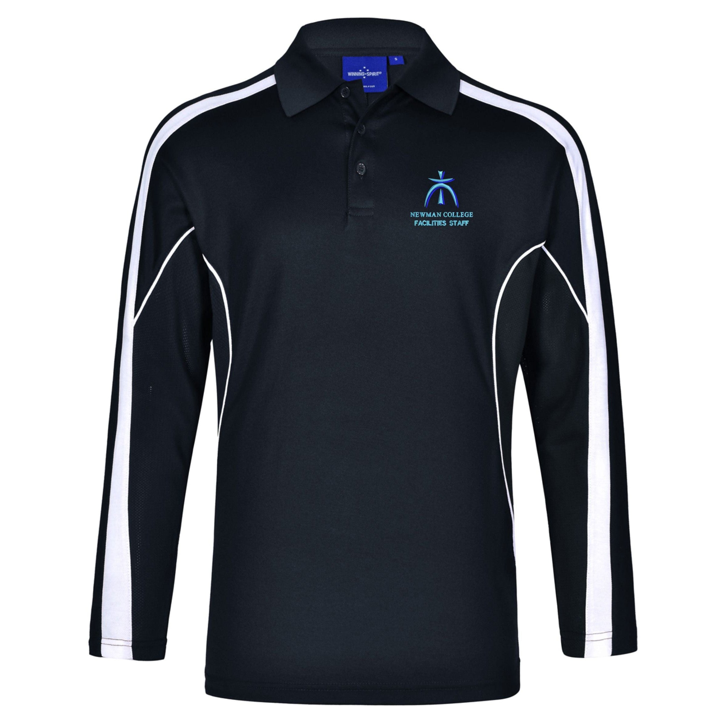 NEWMAN C - FACILITIES - PS69/70 - LEGEND L/S POLO - NAVY/WHITE