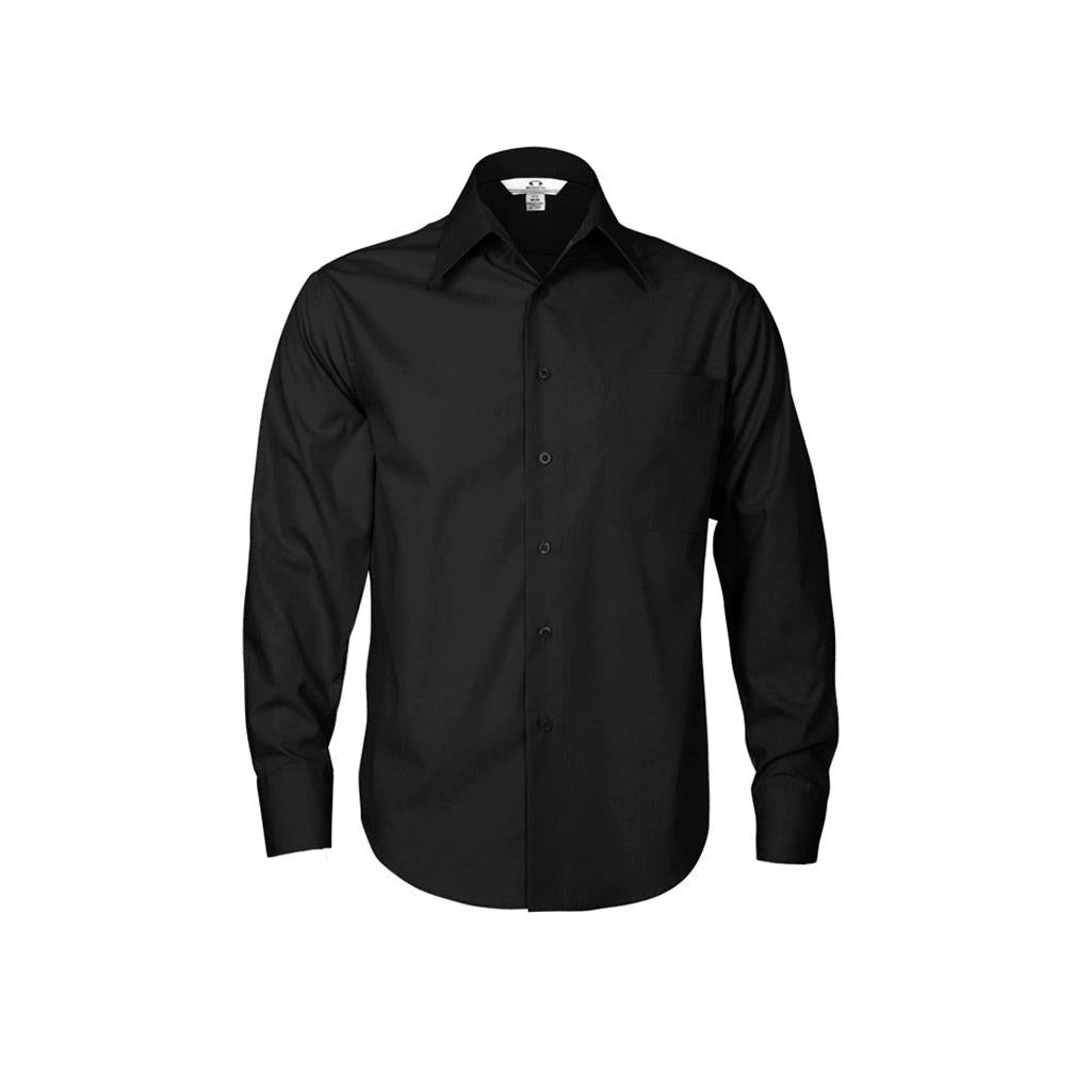 VESUVIO P - SH714 - MENS METRO LONG SLEEVE SHIRT - BLACK