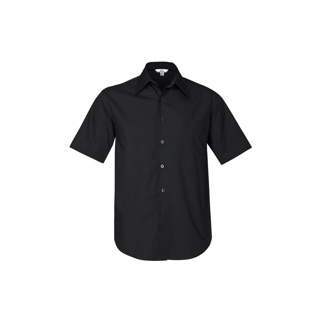 VESUVIO P - SH715 - MENS METRO S/SLEEVE SHIRT - BLACK