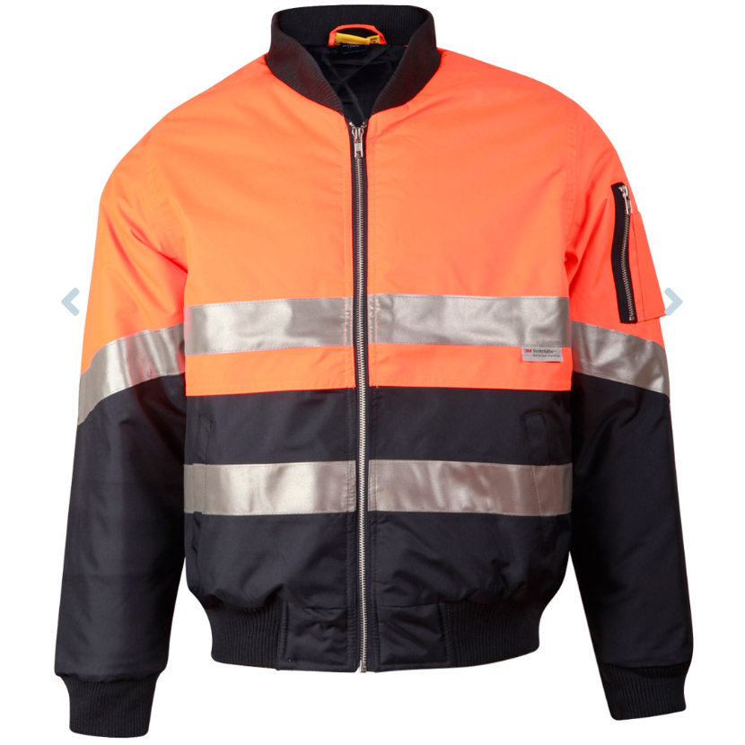 ACTION GLASS - SW16A - Hi-Vis TWO TONE FLYING JACKET - ORANGE/NAVY