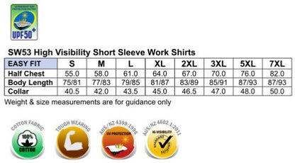 SW53 COTTON DRILL SAFETY SHIRT