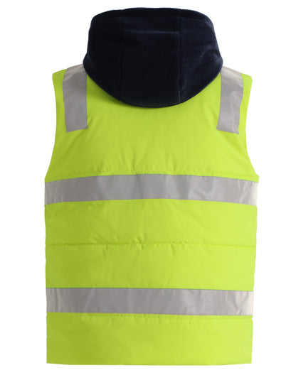 SW93 Unisex Hi Vis Hooded Puffer Vest