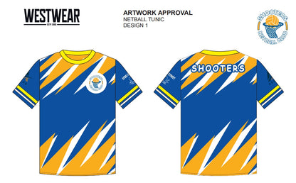 SHOOTER NETBALL CLUB - TRAINING TEE  SUBLIMATION