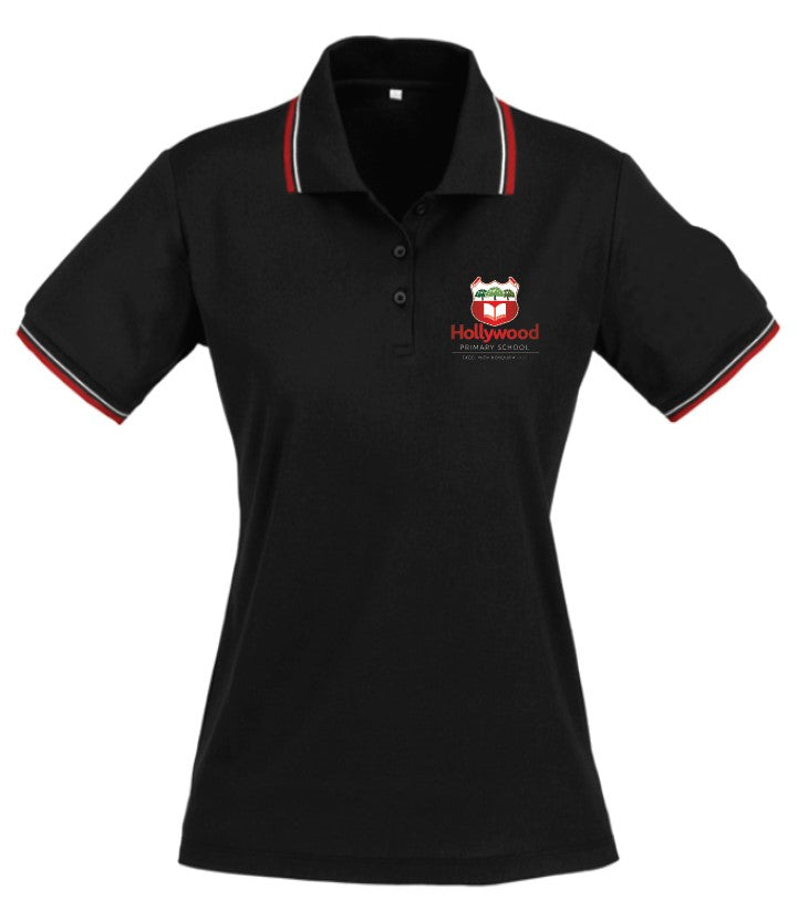 HOLLYWOOD PS - P227LS/MS - STAFF POLO - BLACK/RED