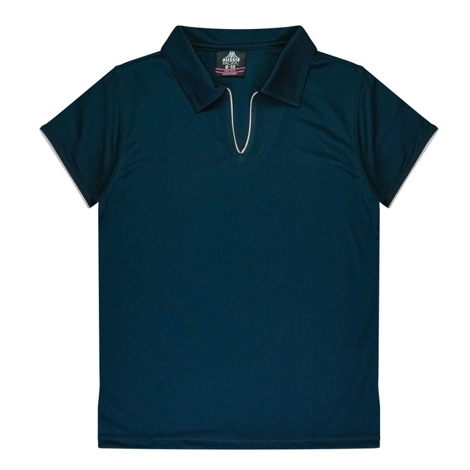 FENCEMAKERS - 2302 - LADIES YARRA POLO - NAVY/WHITE