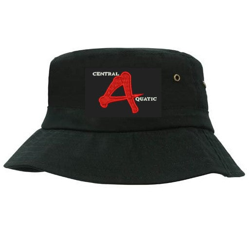 CENTRAL AQUATIC 4223A/4133C BUCKET HAT - BLACK