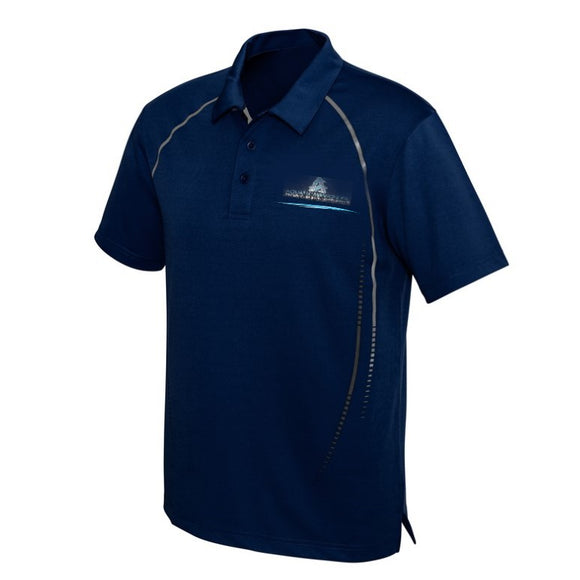 AQUATIC SERVICES P604MS CYBER POLO - NAVY