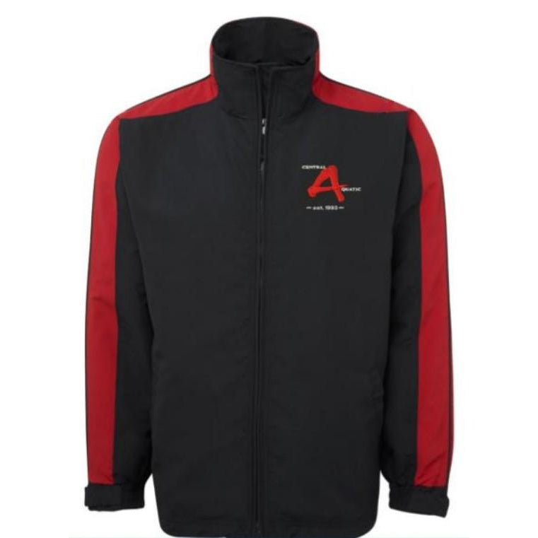 CENTRAL AQUATIC CJ0535-A/7KWUJ-K WARM UP JACKET - BLK/RED