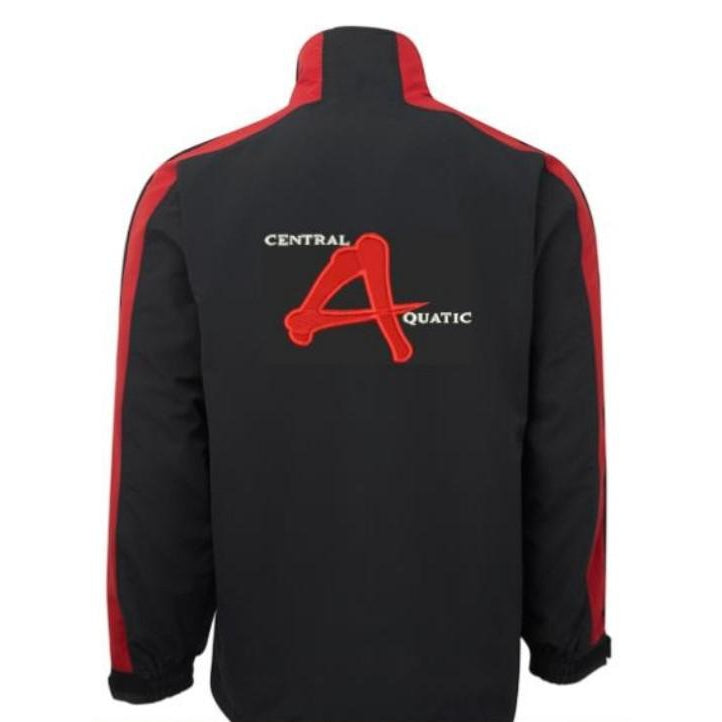 CENTRAL AQUATIC CJ0535-A/7KWUJ-K WARM UP JACKET - BLK/RED