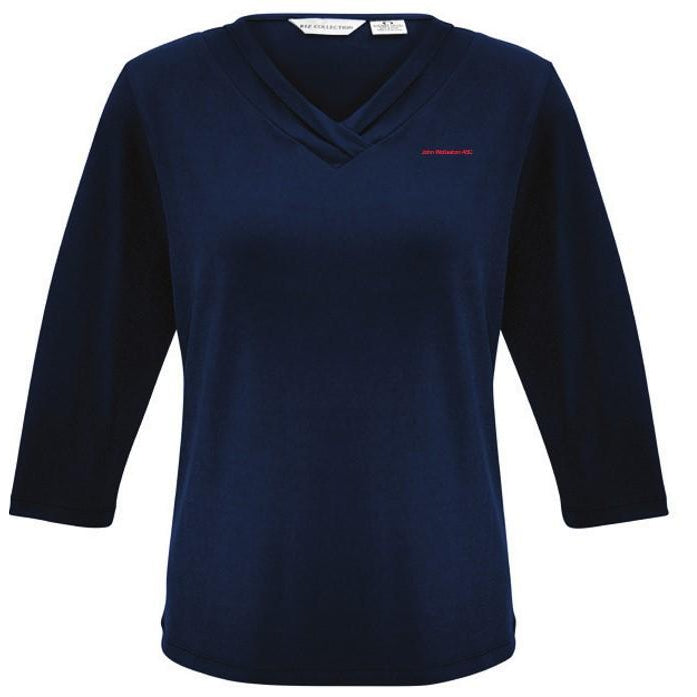 JOHN WOLLASTON STAFF K819LT LADIES LANA 3/4 SLEEVE SHIRT (INK)