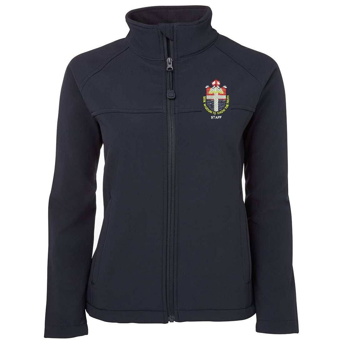 JOHN WOLLASTON STAFF 3LJ1 LADIES SOFT SHELL JKT (NAVY)