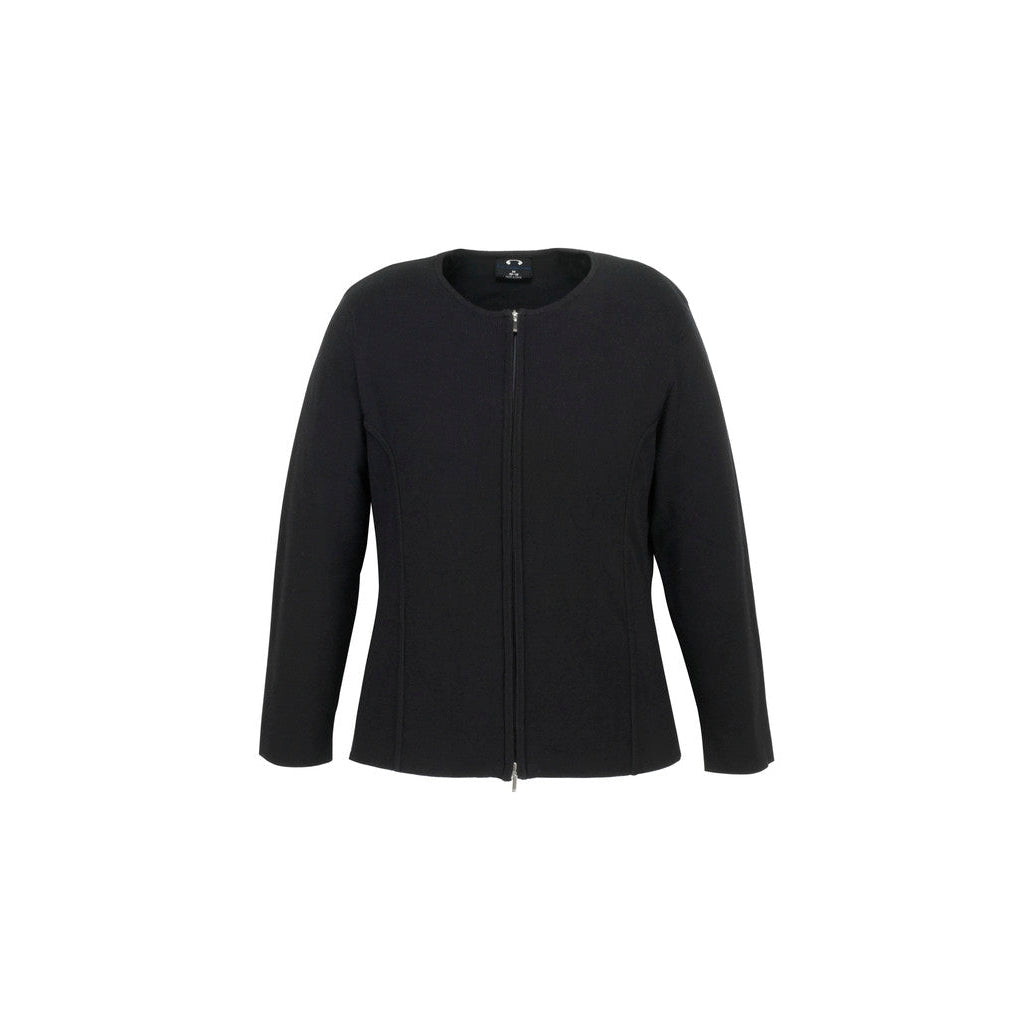 KAPTURE PHOTOGRAPHY - LC3505 - LADIES 2-WAY ZIP CARDIGAN - BLACK