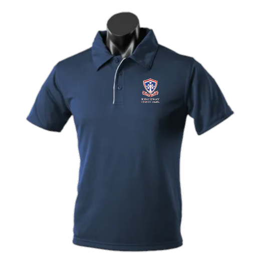 KINGSWAY CC STAFF 1302 MEN'S POLO - NAVY/WHITE