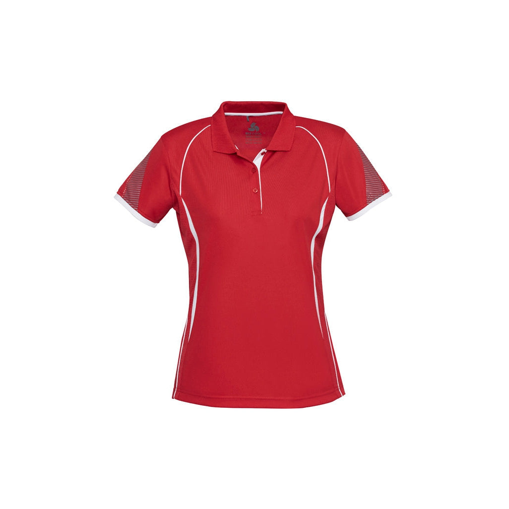COOLBINIA PS - STAFF - P405LS - LADIES RAZOR POLO - RED/WHITE