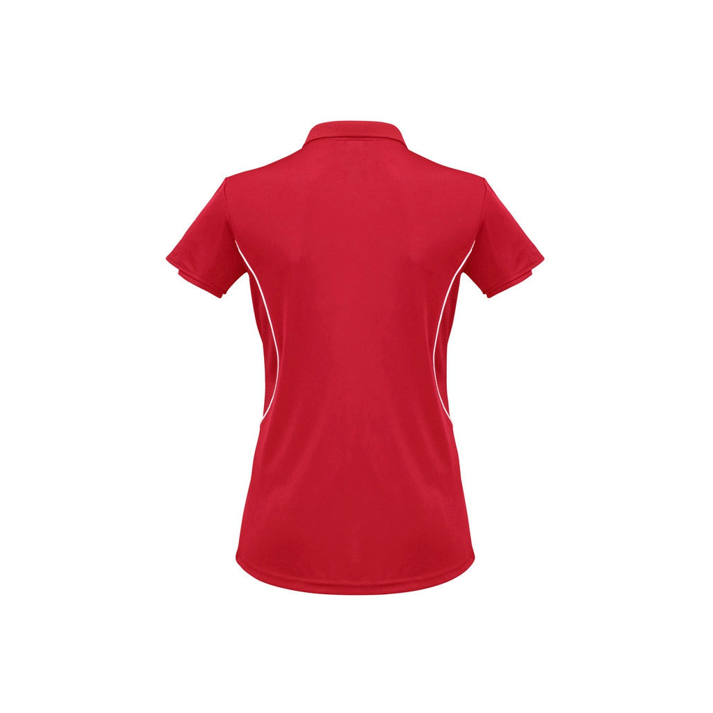 COOLBINIA PS - STAFF - P405LS - LADIES RAZOR POLO - RED/WHITE
