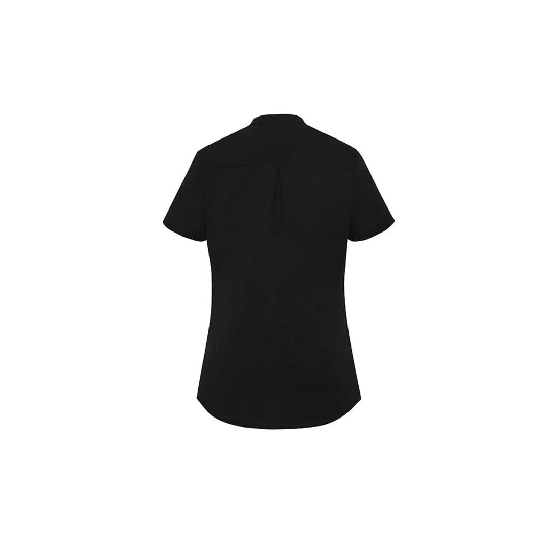 FRESH FRONTIER - RB977LS - LADIES JULIETTE PLAIN S/S BLOUSE - BLACK