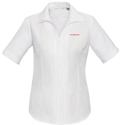 JOHN WOLLASTON STAFF S312LS LADIES PRESTON S/SLEEVE SHIRT (WHITE)
