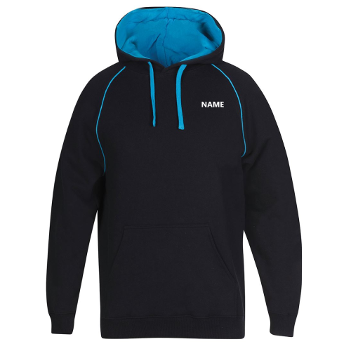 S/INTENSITY 3CFH CONTRAST TEACHER HOODIE - BLK/TURQ