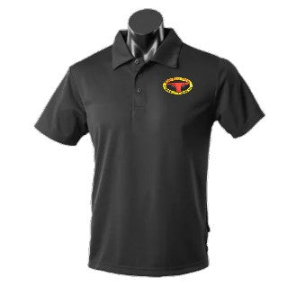 BEEF SHED W1307 MENS BOTANY POLO - BLACK